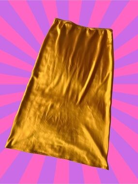 Satin Topshop midi skirt